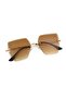 Crystal Square Women's Sunglasses Brown - 3