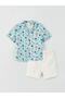 Lcw Baby Patterned Short Sleeve Baby Boy Shirt and Shorts Set of 2