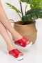 Plain Red Color Light Cross Airmax Orthopedic Women's Slippers Sabo - 3