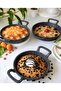 Set of 3 Cast Black Granite Pans 22cm-20cm-18cm - 2