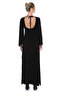 Women's Black Backless Maxi Dress EB2632 - 2