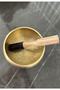 14 cm Diameter Brass Tibetan Sound Bowl - Red Pillow and Mallet Set - 3