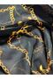 Black Chain Shawl Patterned Bandana Scarf New Season Hair Accessory - 3