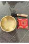 14 cm Diameter Brass Tibetan Sound Bowl - Red Pillow and Mallet Set - 2