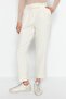 Krem Blazer Ceket-Pantolon Dokuma Alt-Üst Takım TCTAW23US00132 - 6