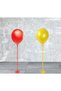 Single Leg Colored Balloon Stand Floor Stand 2-Piece Balloon Stand Yellow Red with Balloon Gift