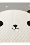 Panda Patterned Baby and Kids Printed Single Pique Set 160 X 220 cm Gray - 2
