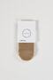 Beige Glitter Collection Quarter Elastic Seamless Women's Half Sock Socks - 4