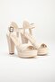 Women's Thick Heeled High Platform Evening Dress Shoes - 3