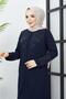 Mother's Plus Size Evening Dress with Sparkling Stone Embroidered Collar and Sleeves - 3