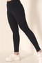 Girl's Black Corded High Waist Tights 8-14 Years