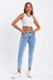 High Waist Slim Leg Power Lycra Stimulating Super Skinny Lycra Jeans - 6