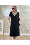 Women's V-Neck Rib Detail Midi Dress - 6