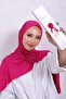 Fuchsia Luxury Combed Cotton Shawl - Women's Hijab Jersey Hijab Lycra Shawl - 3