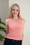 Women's Yellow Powder Halter Neck 2-Piece Crop Blouse - 3