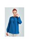 Women's Indigo Blue Sile Cloth Mother Combed Cotton Blouse - 4