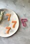 Pink Number 7 Dough Shaper / Cookie Mold