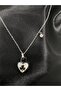 Women's Silver Color Heart Bijouterie Necklace - 3