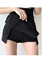 Steel Knitted Black Mini Shorts Skirt - 4