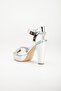 Women's Thick Heeled High Platform Evening Dress Shoes - 5