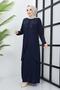 Mother's Plus Size Evening Dress with Sparkling Stone Embroidered Collar and Sleeves
