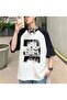 Poal Yumeko Jabami Printed Raglan Sleeve White Unisex Oversize T-Shirt - 4