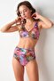 Sasha Underwire Gathering Bikini Single Top Leoparo 239107-D