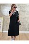 Women's V-Neck Rib Detail Midi Dress - 5