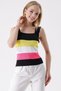 Square Neck Colored Striped Blouse