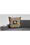 Throw Pillow Green Orange Blue Knight Horse Themed Pillow55 - 2