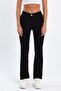 Black Flare Jeans Fadeless Denim Trousers Power Lycra High Waist - 5
