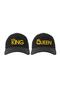 King & Queen 2 Pieces Luxury Gabardine Baseball Cap Set