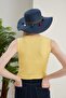 Women's Red Yellow Halter Neck 2-Piece Crop Blouse - 7