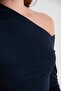 Women's Open Shoulder Sandy Knitted Blouse - 8