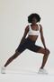 Women's Navy Blue Ribbed High Waist Recovery Short Shorts Knitted Leggings - 7