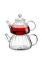 Fire Resistant Borosilicate Glass Teapot Set-Set of 2