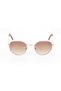 Round Metal Rose-brown Round Men's Sunglasses - 2