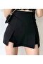 Steel Knitted Black Mini Shorts Skirt - 2