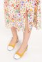 Genuine Leather Colored Combination Classic Heeled Shoes Vdt.400 - Yellow White Gray - 35 - 4