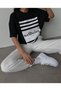 Plus Size Women's Summer Wellbeing Fashion Style Printed Crew Neck T-shirt Tracksuit Set