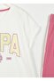 Printed Beige Girls' Pajama Set Us1429 - 3