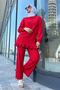 Fernur Red 516 Model Frilly Double Set - 5