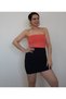Navy Blue Elastic Waist Wearable Steel Knitted Mini Pencil Skirt for All Seasons