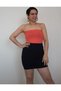Navy Blue Elastic Waist Wearable Steel Knitted Mini Pencil Skirt for All Seasons - 2