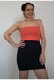 Navy Blue Elastic Waist Wearable Steel Knitted Mini Pencil Skirt for All Seasons - 4