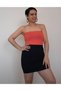 Navy Blue Elastic Waist Wearable Steel Knitted Mini Pencil Skirt for All Seasons - 5
