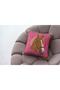 Throw Pillow Pink Brown Color Horse And Stirrup Themed Pillow49