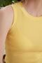 Women's Green Yellow Halter Neck Ribbed 2-Pack Crop Blouse - 4