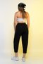 Thin Summer Women's High Waist Comfortable Loose Cotton Slouchy Fit Basic Elastic Waist Ankle Length Pants - 7