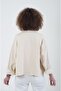 Beige Chain Detailed Jacket - 6